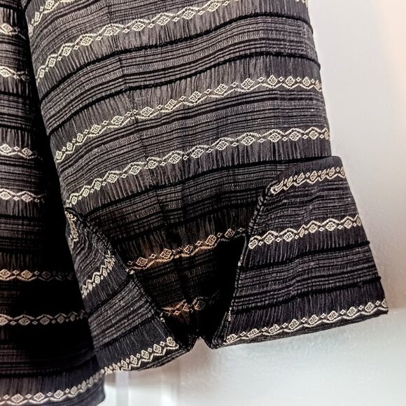 Kasper Black Grey White Horizontal Stripe Blazer - Picture 4 of 6